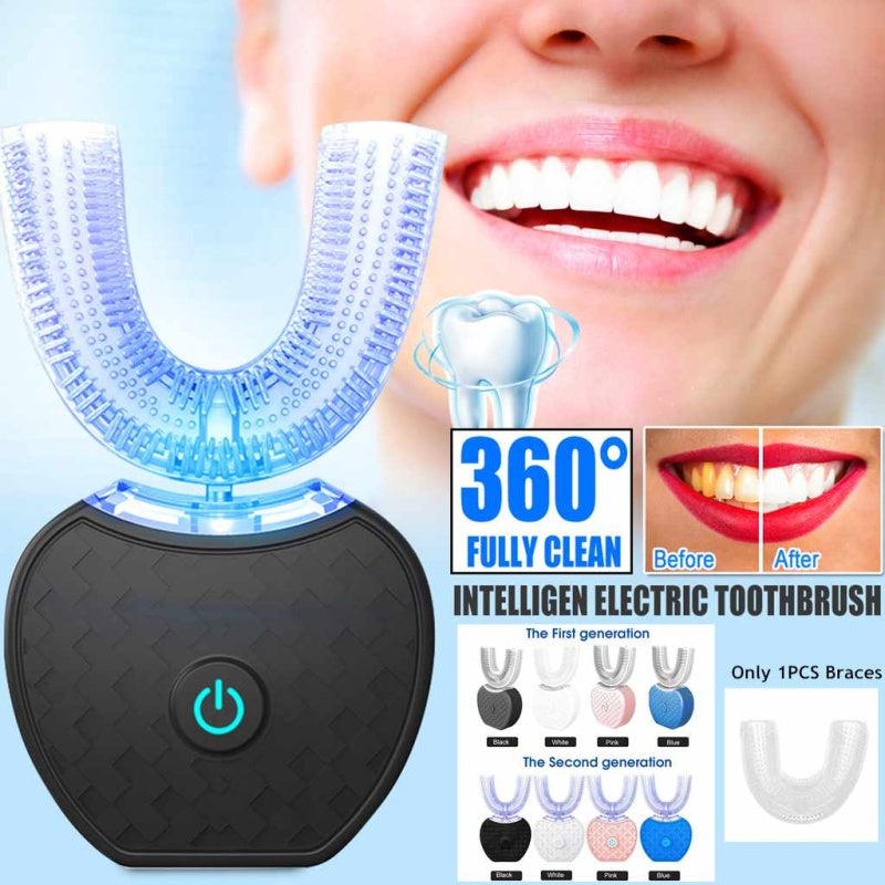 truDENT® Intelligent Automatic Electric Toothbrush Waterproof Whitening Blue Light USB Charging