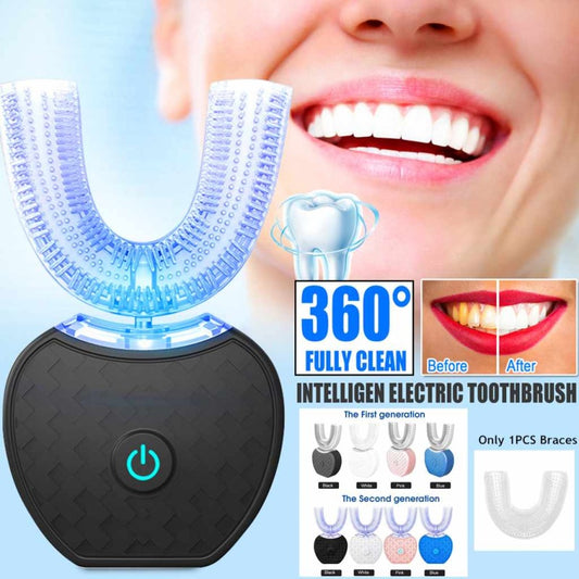truDENT® Intelligent Automatic Electric Toothbrush Waterproof Whitening Blue Light USB Charging